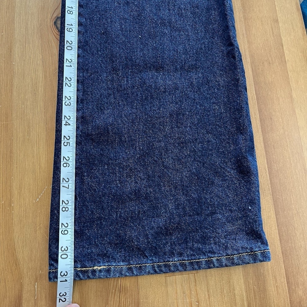 Levis Premium Ribcage WIde Leg Jeans Women 24 High Rise Dark Denim 100% Cotton - Picture 15 of 15